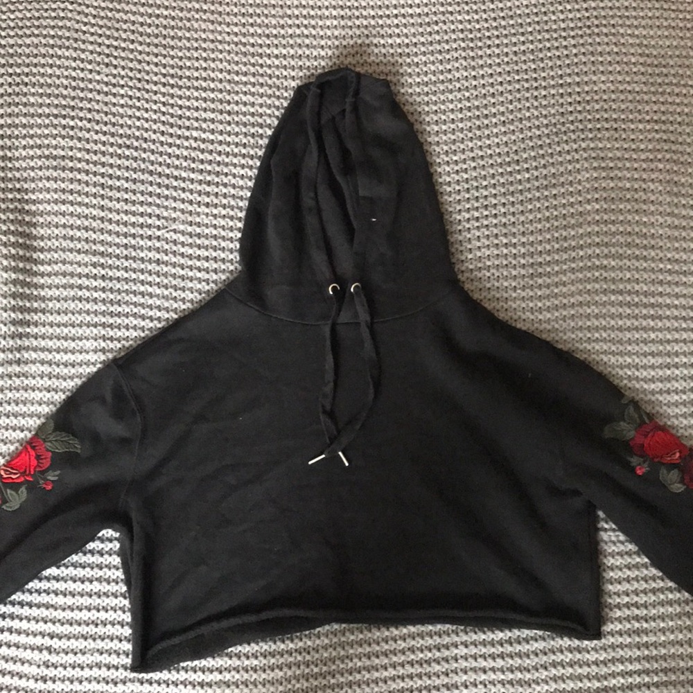 Rose black hoodie!